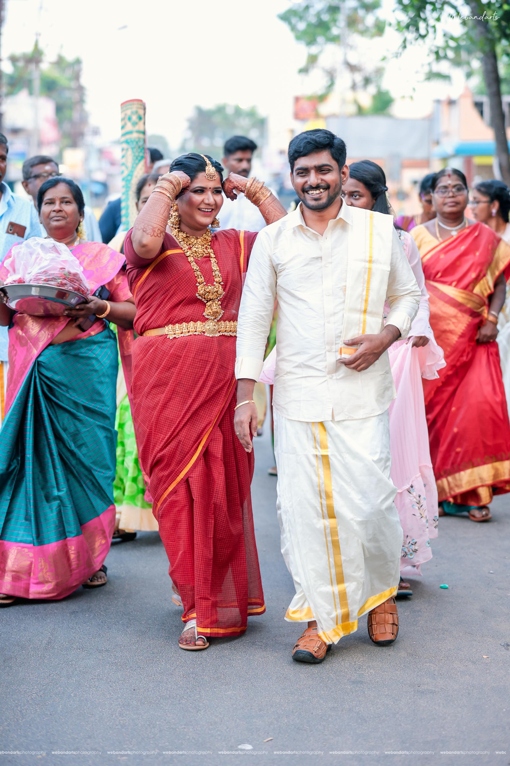 Candid wedding moments captured in Thirukadaiyur by Pondicherry photographers