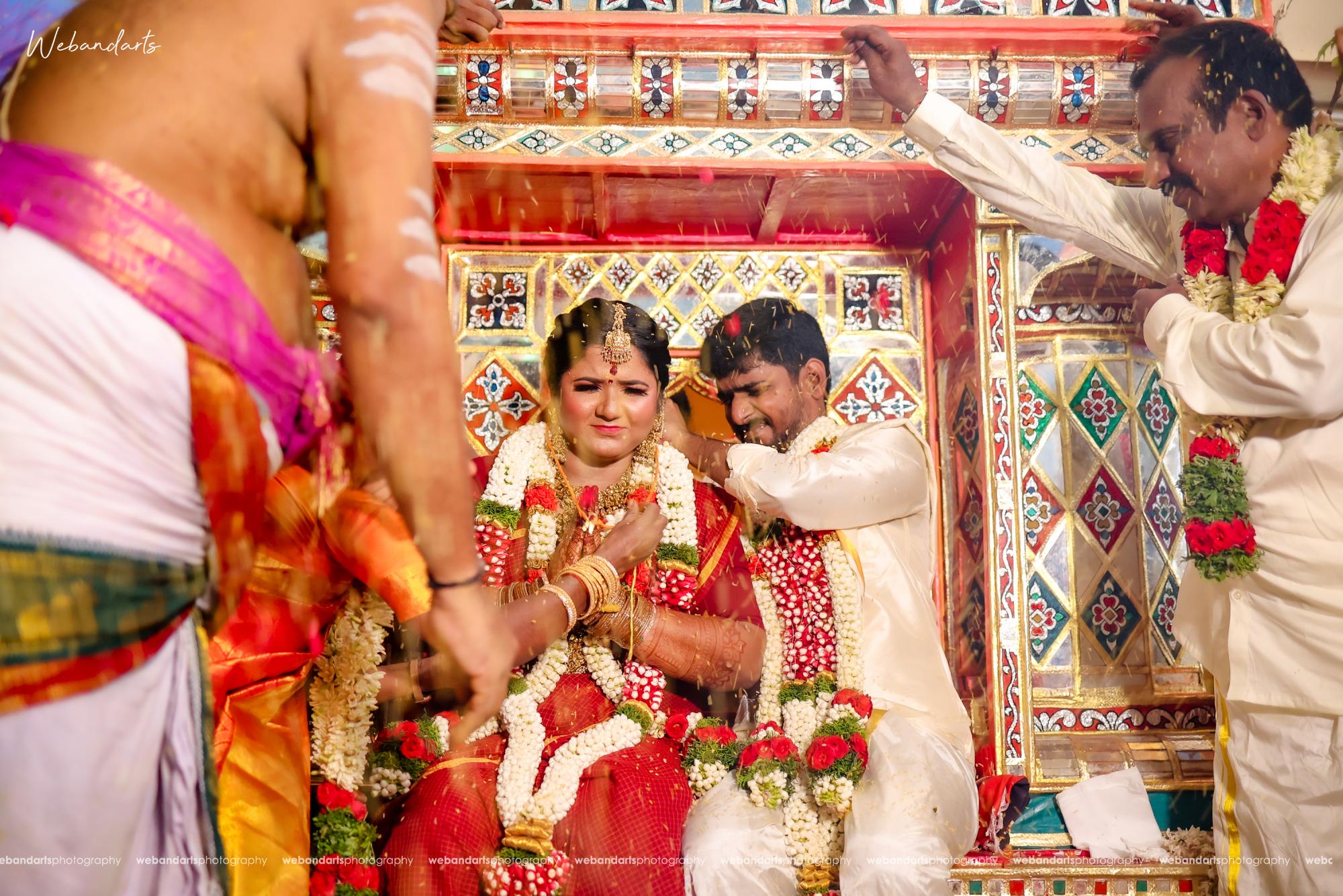 South Indian wedding photography in Thirukadaiyur by Web and Arts
